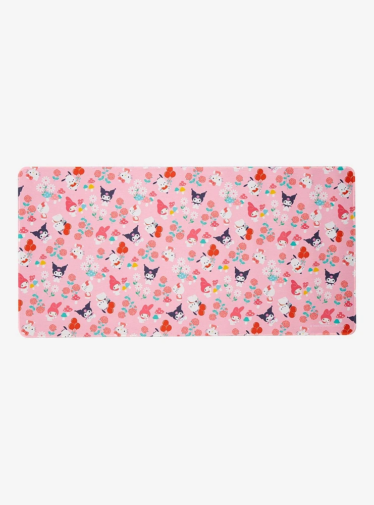 Sanrio Hello Kitty & Friends Retro Floral Allover Print Desk Mat