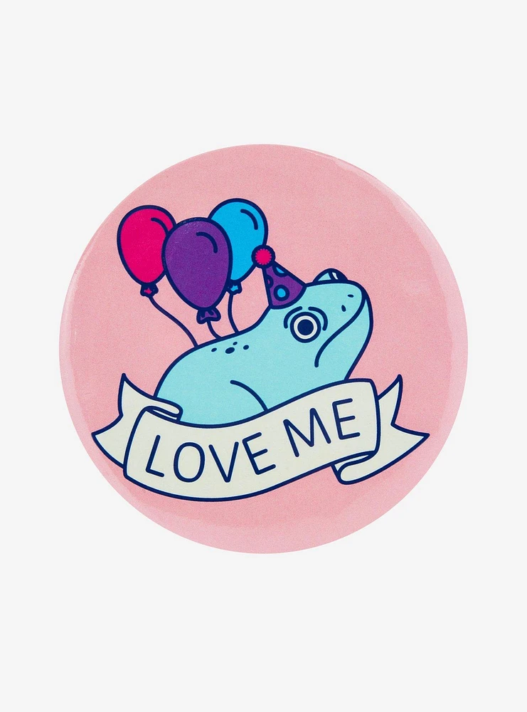 Frog Love Me 3 Inch Button