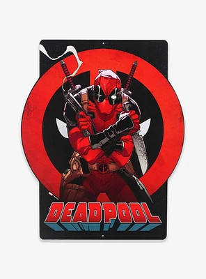 Marvel Deadpool Smoking Gun Metal Sign