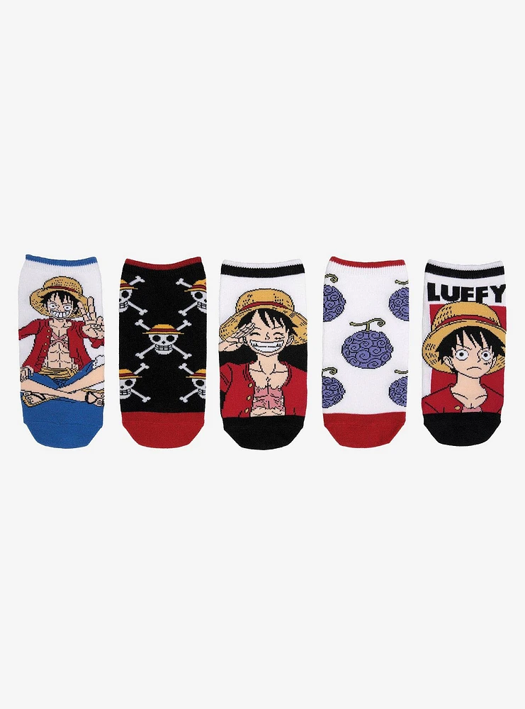 One Piece Luffy 5 Pair Lowcut Pack