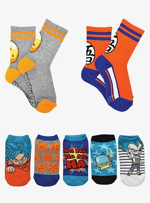 Dragon Ball Super 7 Pair Youth Socks Bundle