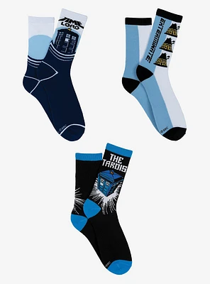 Doctor Who 3 Pair Crew Sock Bundle