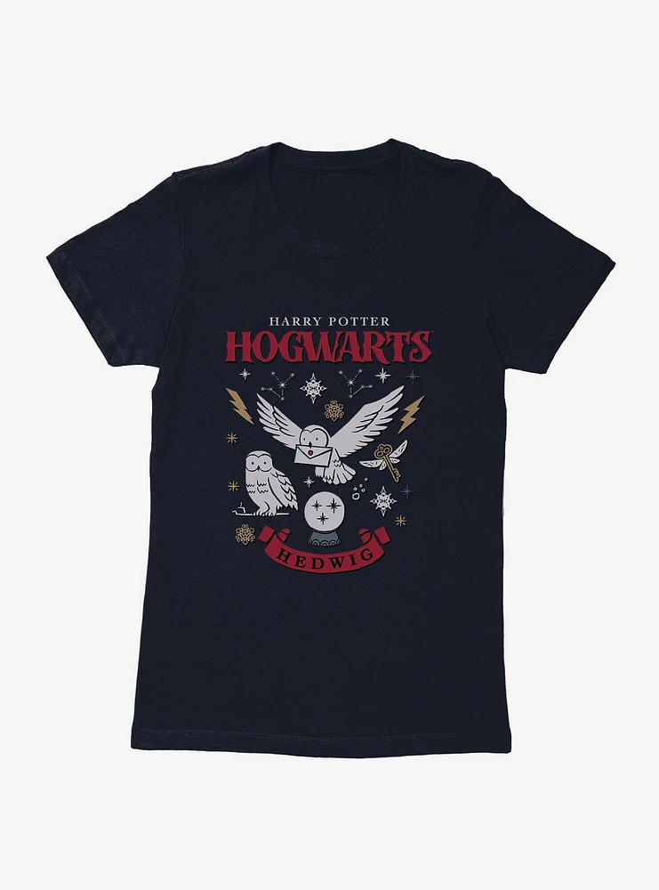 Harry Potter Hedwig Holiday Womens T-Shirt