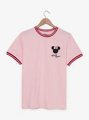 Disney Minnie Mouse Silhouette Women's Ringer T-Shirt - BoxLunch Exclusive