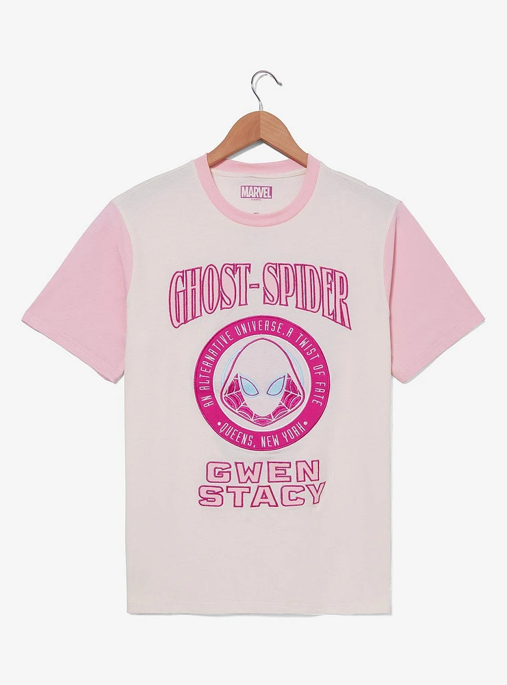 Marvel Spider-Man: Into the Spider-Verse Ghost-Spider Women's Color Block T-Shirt - BoxLunch Exclusive