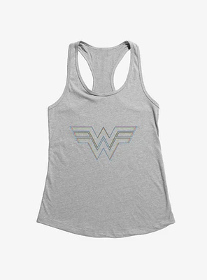 DC Comics Wonder Woman Colored Stencil Insignia Girls Tank