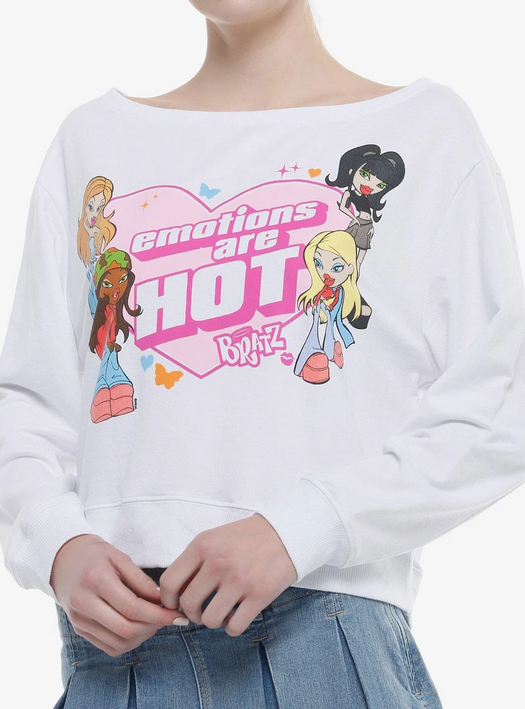 Bratz Emotions Are Hot Boatneck Girls Sweatshirt