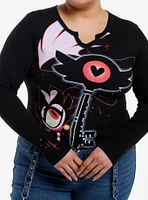 Hazbin Hotel KeeKee Girls Long-Sleeve Top Plus