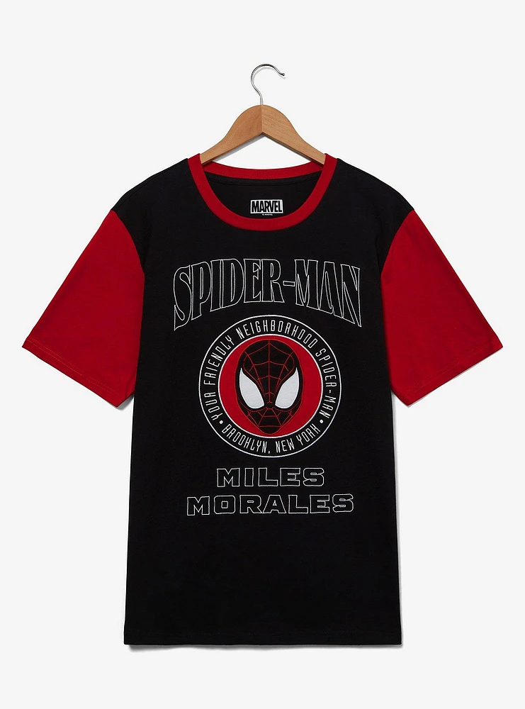 Marvel Spider-Man: Across the Spider-Verse Miles Morales Color Block T-Shirt — BoxLunch Exclusive