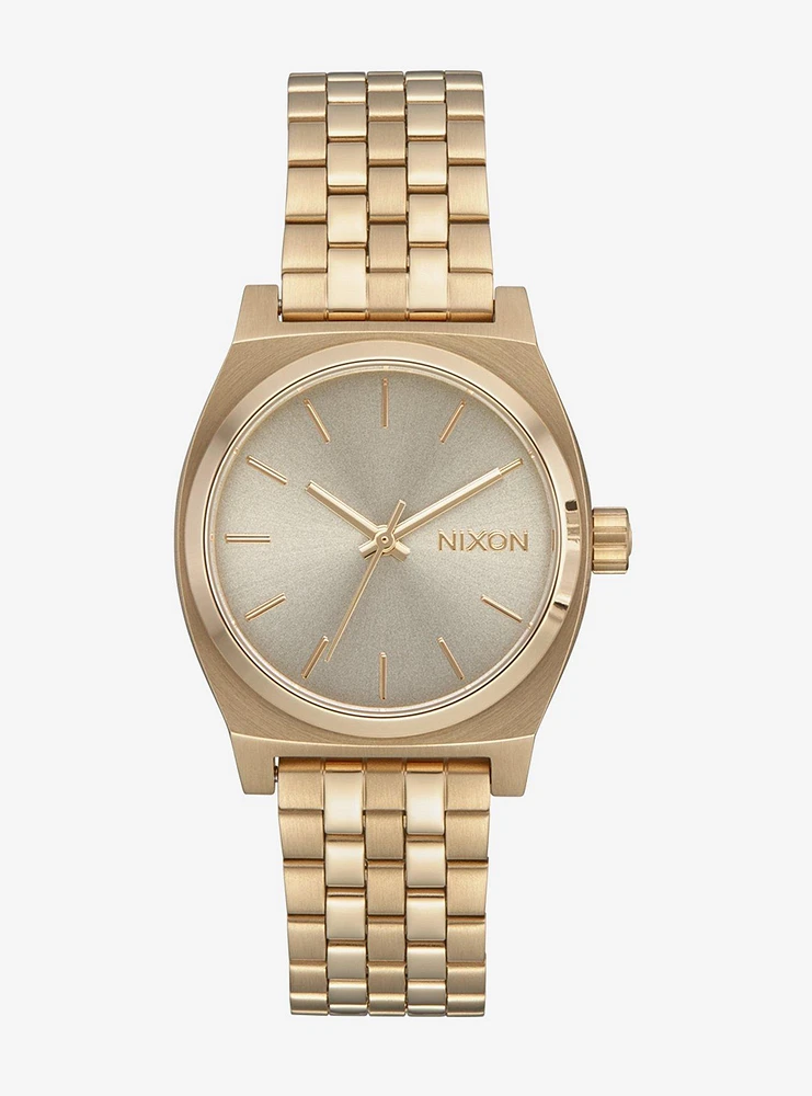 Nixon Medium Time Teller Light Gold/White Watch