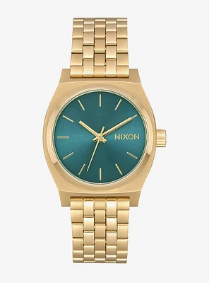 Nixon Medium Time Teller Gold/Turquoise Watch