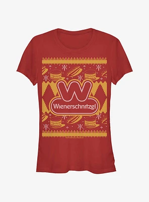 Wienerschnitzel Ugly Sweater Girls T-Shirt