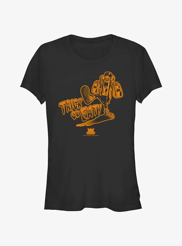 Wienerschnitzel Trick Or Eat Girls T-Shirt