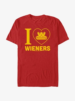 Wienerschnitzel I Love Hotdogs T-Shirt