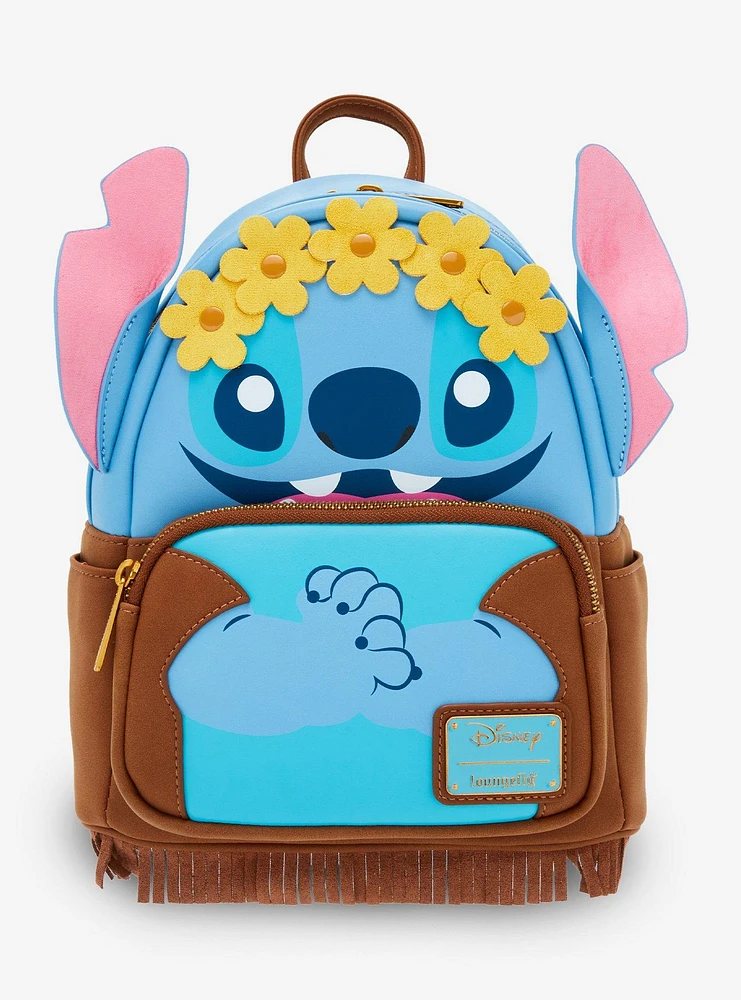 Loungefly Disney Lilo & Stitch Flower Crown Stitch Figural Mini Backpack