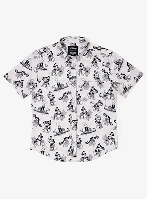 RSVLTS x Disney Mickey Mouse "Steamboat Mickey" Button-Up Shirt