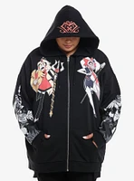 Hazbin Hotel Vaggie & Charlie Girls Oversized Hoodie Plus