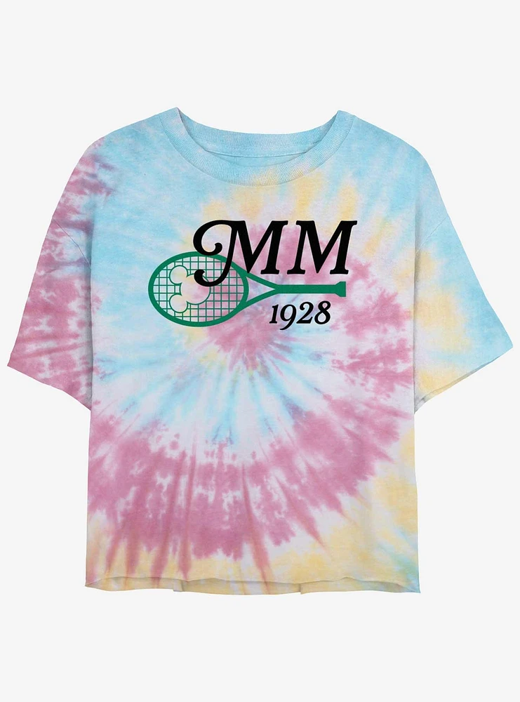 Disney Mickey Mouse MM 1928 Girls Tie-Dye Crop T-Shirt