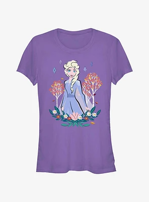 Disney Frozen Elsa Flowers Girls T-Shirt