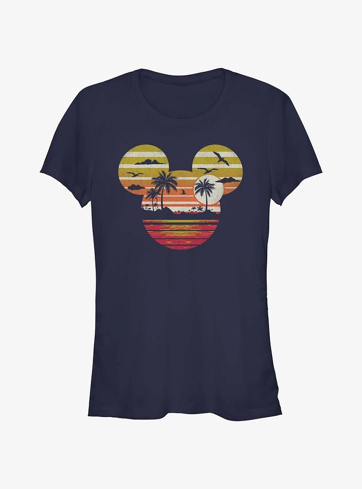 Disney Mickey Mouse Sunset Head Girls T-Shirt