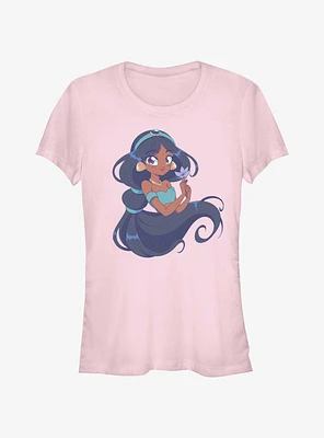 Disney Aladdin Cute Jasmine Manga Version Girls T-Shirt