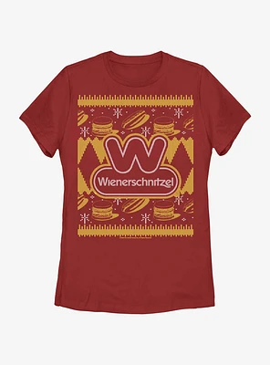 Wienerschnitzel Ugly Sweater Womens T-Shirt