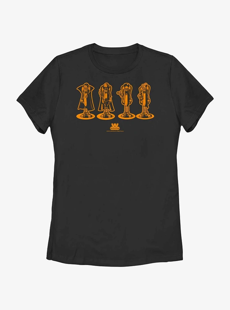 Wienerschnitzel Halloween Hotdogs Womens T-Shirt