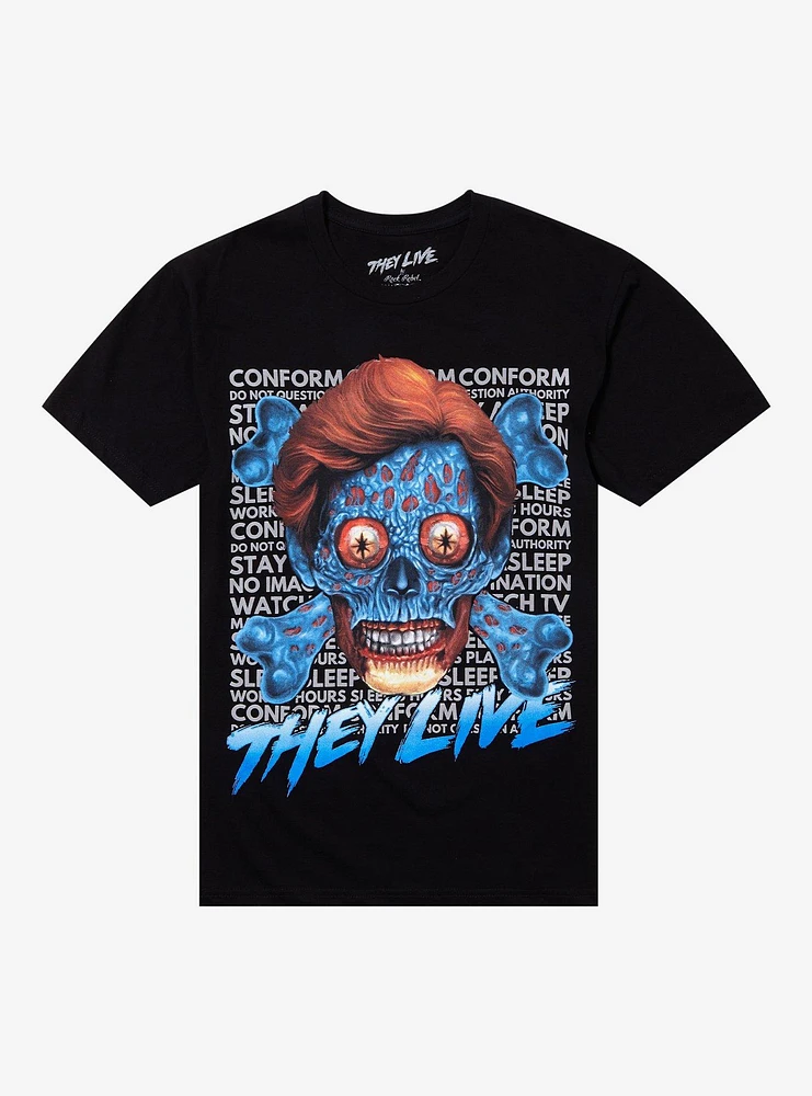 They Live Alien Skull & Crossbones T-Shirt