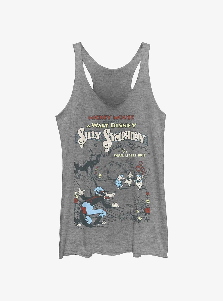 Disney Silly Symphonies Three Little Pigs Poster Girls Tank