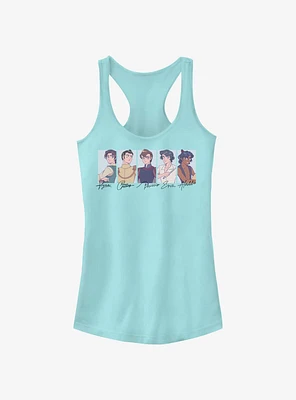 Disney Princesses Princes Manga Version Girls Tank