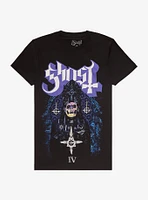 Ghost Stained Glass Papa Emeritus IV Boyfriend Fit Girls T-Shirt