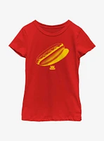 Wienerschnitzel Hotdog Stamp Youth Girls T-Shirt