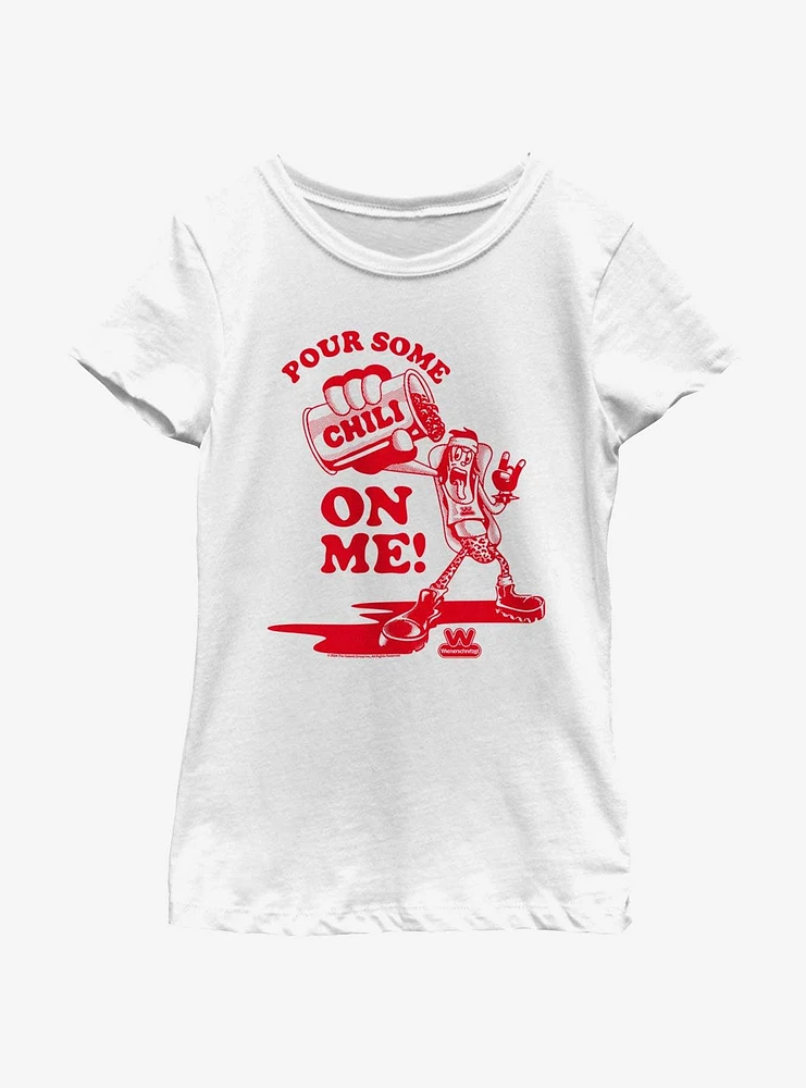 Wienerschnitzel Pour Some Chilli Youth Girls T-Shirt