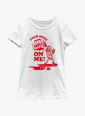 Wienerschnitzel Pour Some Chilli Youth Girls T-Shirt