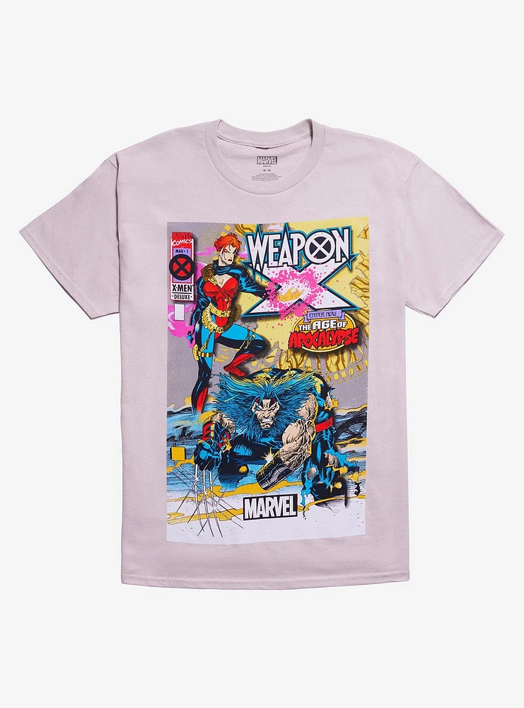 Marvel X-Men Wolverine Weapon X Comic Book Cover T-Shirt