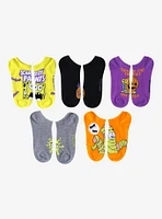 SpongeBob SquarePants Halloween No-Show Socks 5 Pair