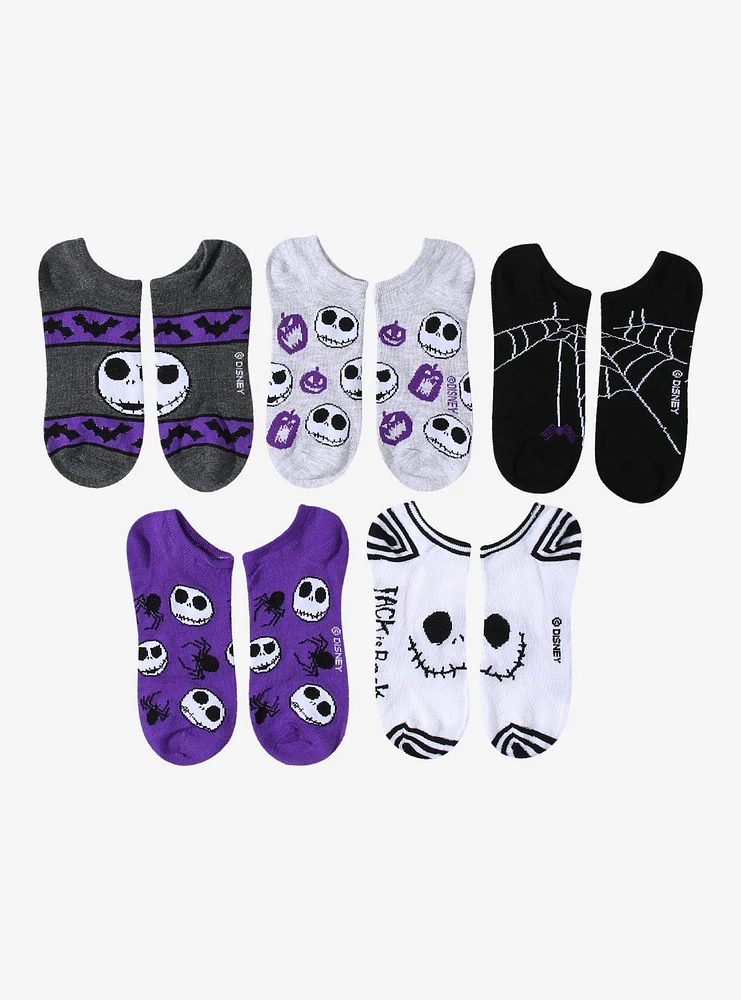 The Nightmare Before Christmas Jack Skellington Jack Is Back No-Show Socks 5 Pair