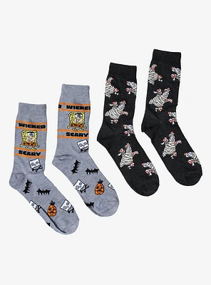 SpongeBob SquarePants Halloween Crew Socks 2 Pair