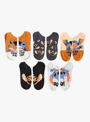 Disney Stitch Halloween No-Show Socks 5 Pair