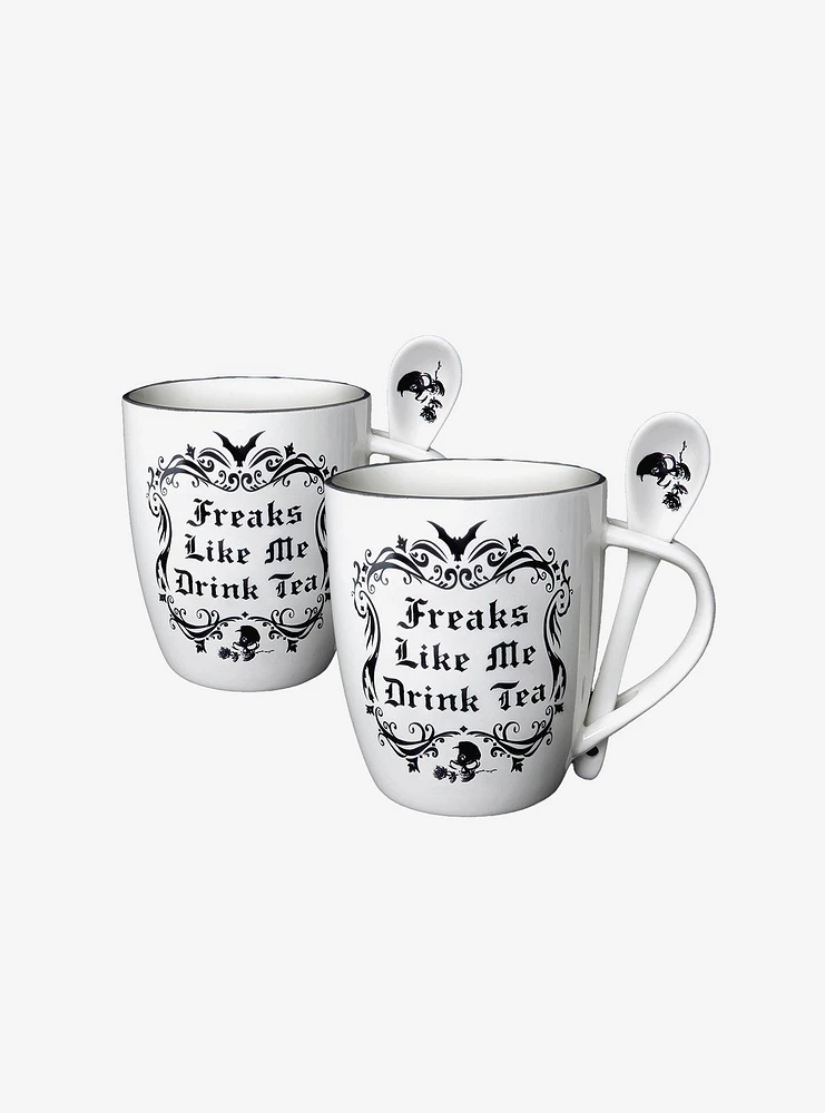 Freaks Like Me Drink Tea Mug & Spoon Set