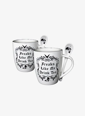 Alchemy of England Freaks Like Me Drink Tea Mug & Spoon Set