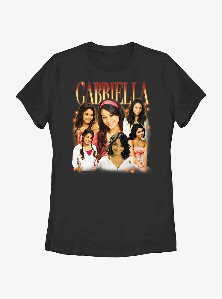 High School Musical Gabriella Portrait Collage Womens T-Shirt