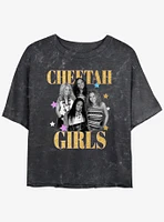 Cheetah Girls Group Portrait Mineral Wash Womens Crop T-Shirt