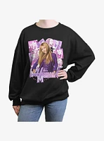 Hannah Montana Portrait Collage Womens Oversized Sweatshirt