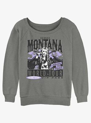 Hannah Montana World Tour Poster Womens Slouchy Sweatshirt