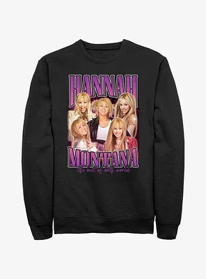 Hannah Montana Both Worlds Collage Sweatshirt