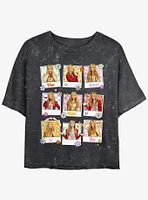 Hannah Montana Polaroid Portraits Mineral Wash Womens Crop T-Shirt