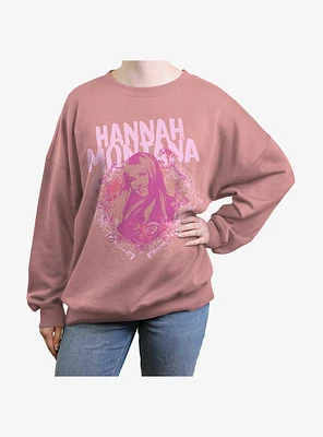 Hannah Montana Glam Portrait Womens Oversized Sweatshirt