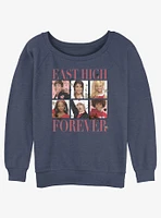 High School Musical East Forever Tile Portraits Womens Slouchy Sweatshirt