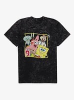 SpongeBob SquarePants Framed Characters Mineral Wash T-Shirt